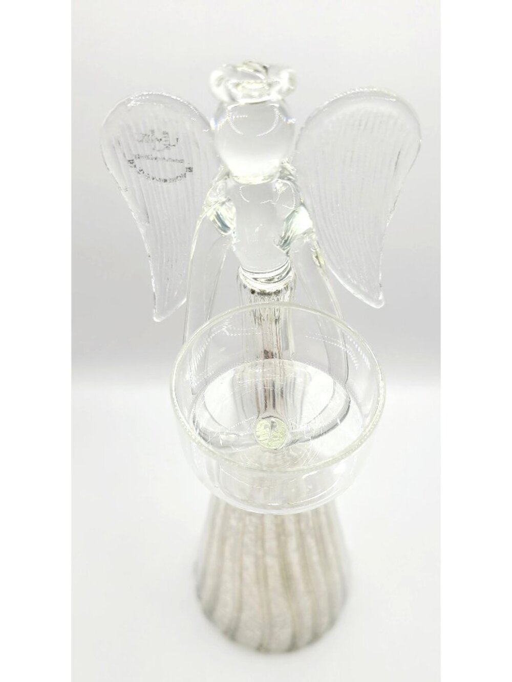 Lenox Mercury Glass Angel 11.5" Silver Votive Candle Holder New opened Box - Picture 5 of 12